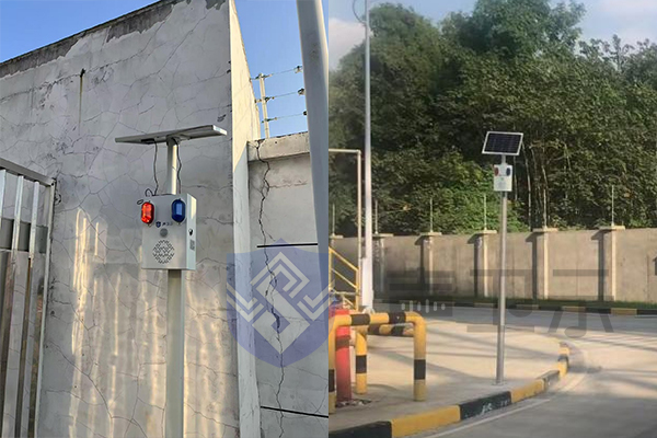 WT-WS8A太阳能语音宣传杆用在四川眉山某工厂交通安全提示