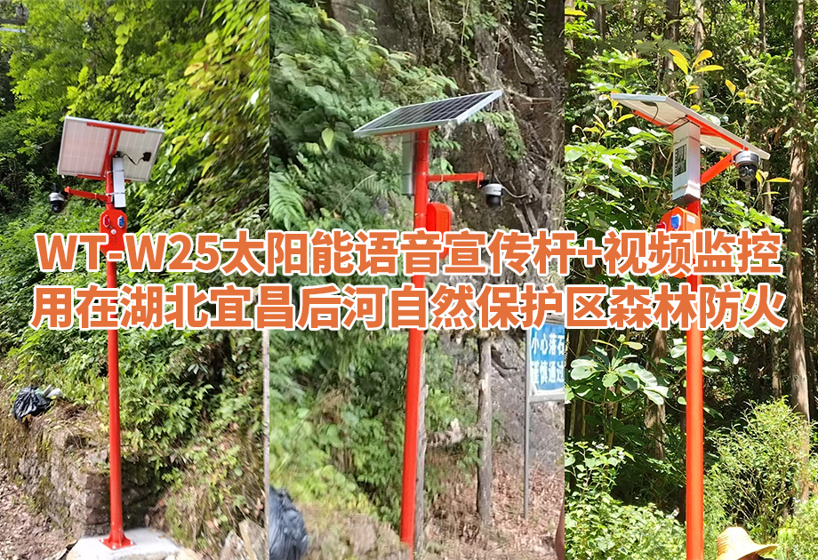WT-W25太阳能视频监控语音宣传杆用在湖北